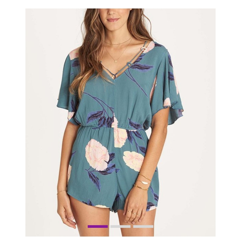 Billabong Sugar Pine Strap Up romper small new